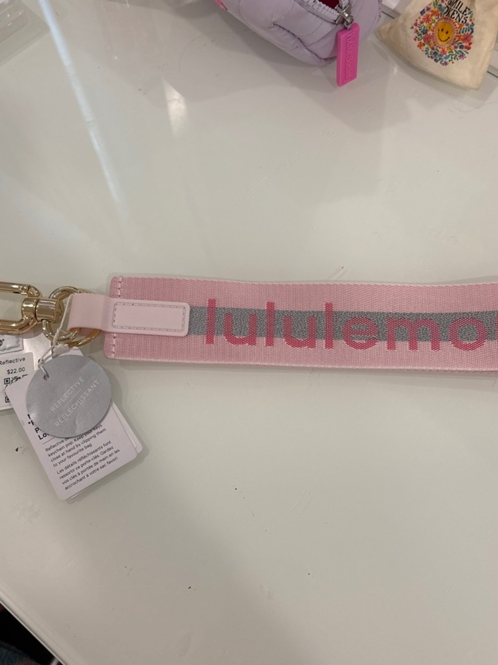 NWT Pink Lululemon Keychain!